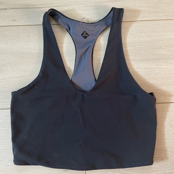Prana Other - Prana Luxara Reversible Charcoal and Black Racerback Sports Bra